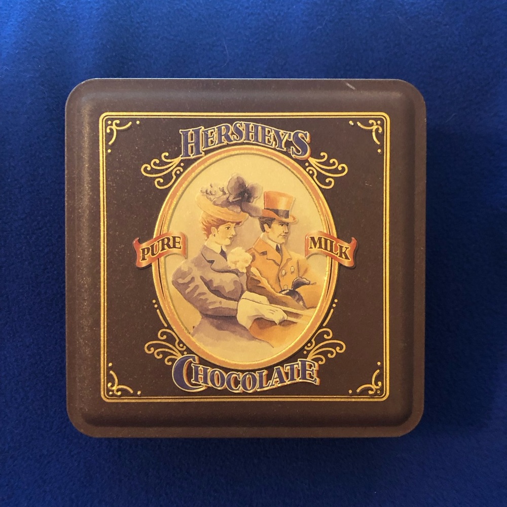 Hershey’s Chocolate Tin- vintage Edition 4, great condition, 6” x 6” x 3”